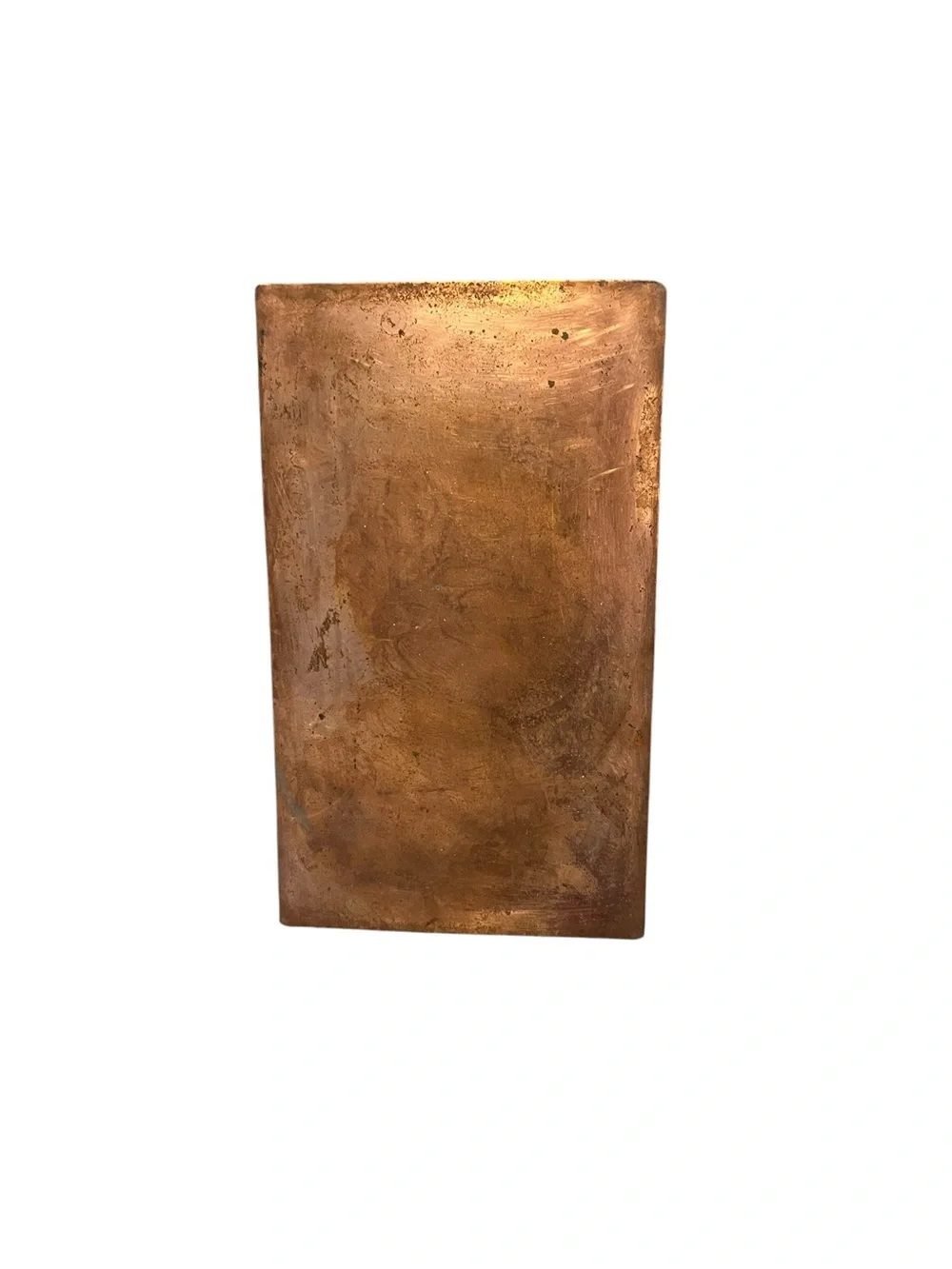 VTG Copper Storage Box Hinged Lid Latch Closure Brass Hardware Weathered Patina